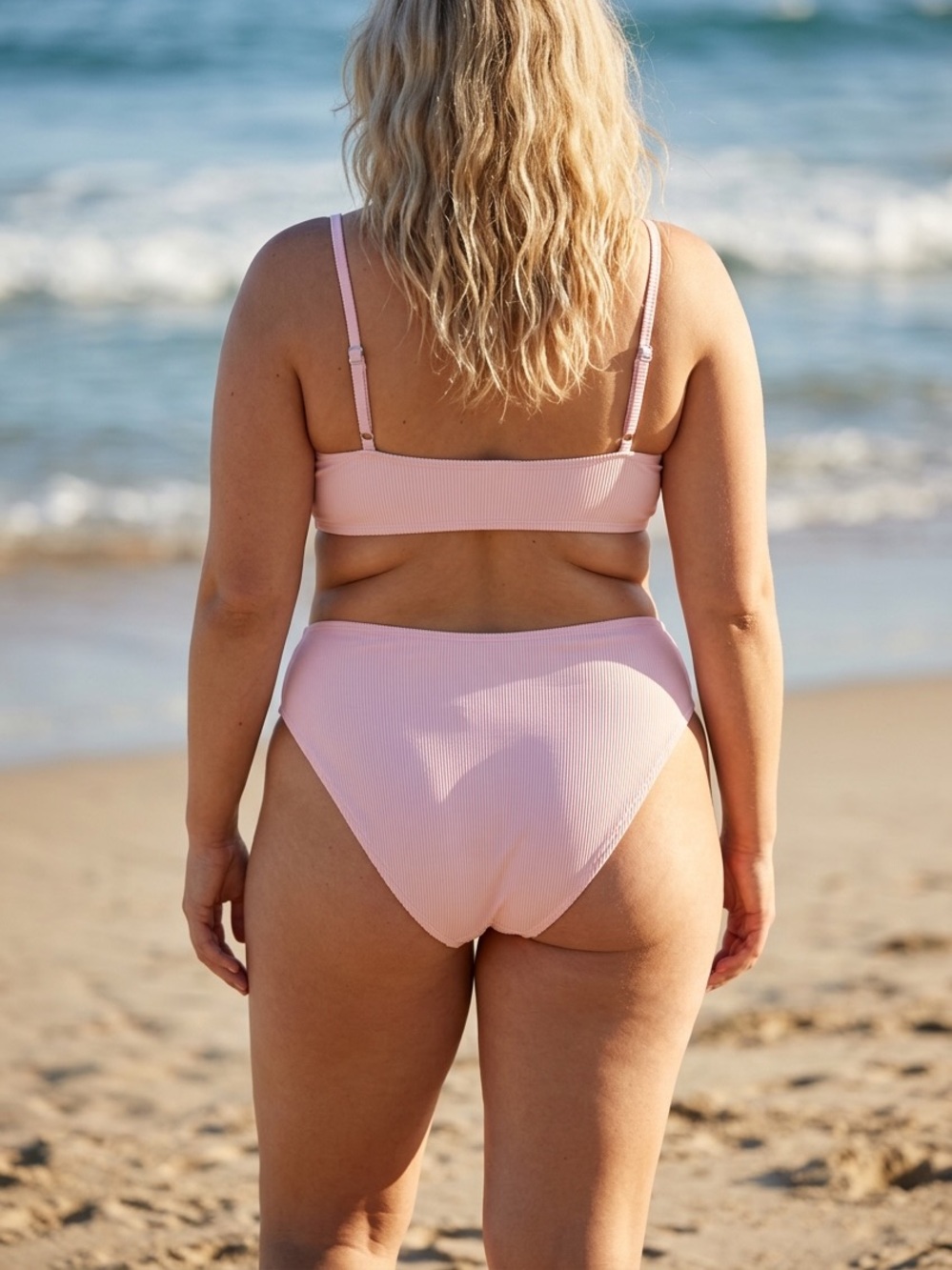 NWT Toast Swim Classic Coverage Bikini Bottom in baby pink size large - Picture 3 of 13